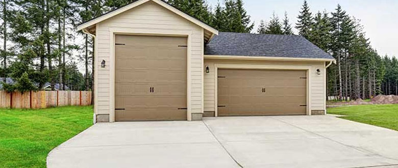 outdoor two car garage